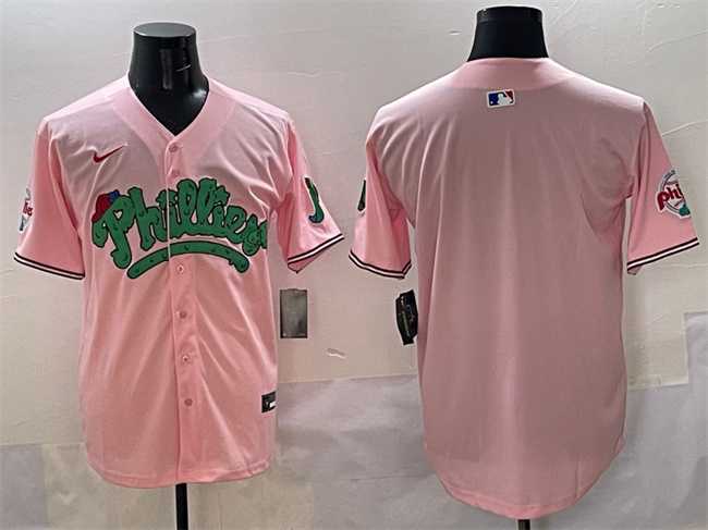 Men%27s Philadelphia Phillies Blank Pink Phanatic Limited Stitched Jersey->philadelphia phillies->MLB Jersey